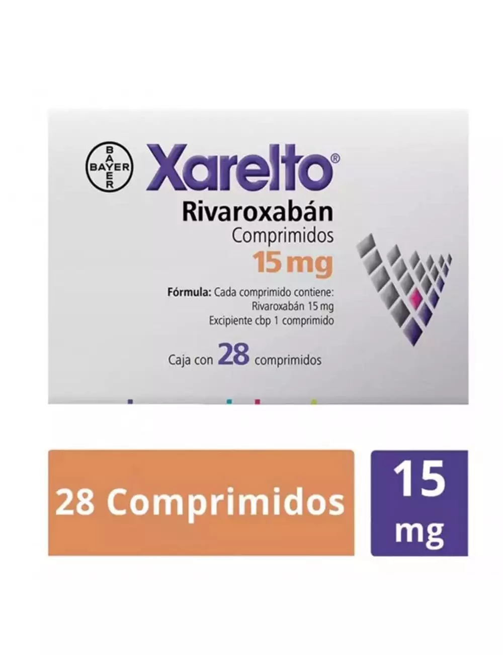 Xarelto® 15 mg (Rivaroxabán) - 28 Comprimidos - Bayer - RX
