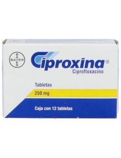 Ciproxina 250 mg Caja Con 12 Tabletas - RX2