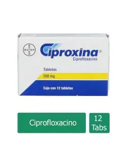 Ciproxina 250 mg Caja Con 12 Tabletas - RX2