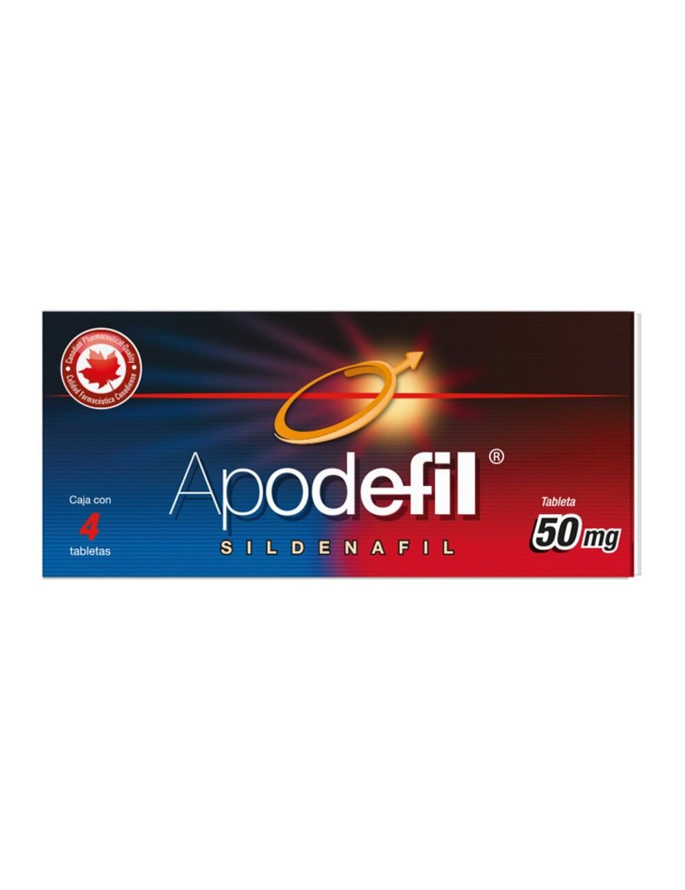 Apodefil 50 mg Caja Con 4 Tabletas