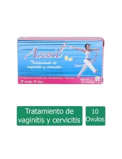 Acenil .50 g / .500 g / 100000 Caja Con 10 Ovulos