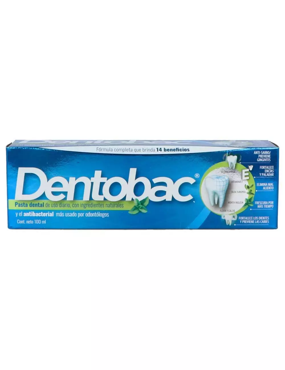 Crema Dental Dentobac Tubo Con 100 mL