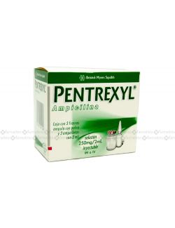 Pentrexyl 250mg Caja Con 3 Frascos Ámpula y 3 Ampolletas Con 2mL -RX2