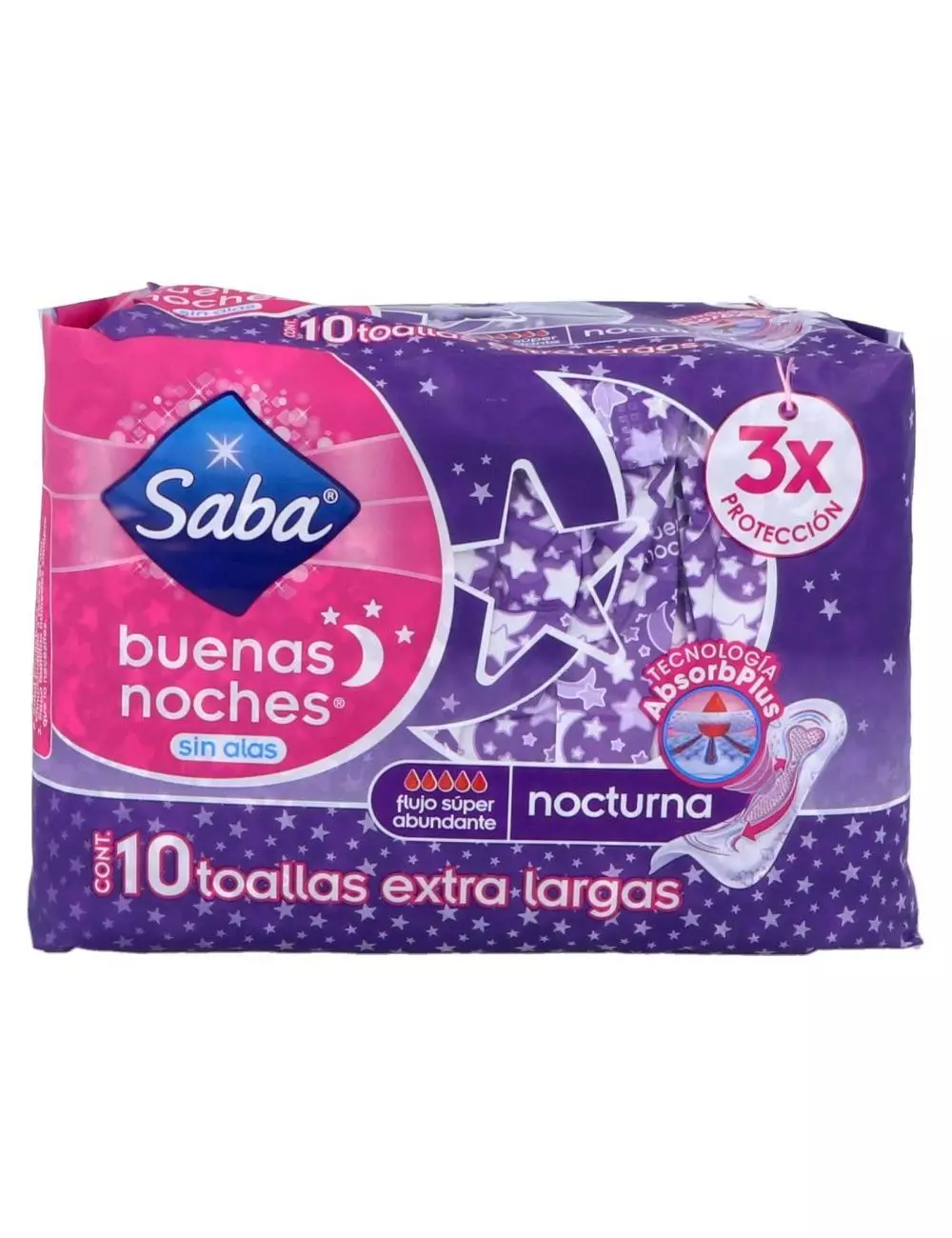 Saba Buenas Noches Sin Alas Empaque Con 10 Toallas