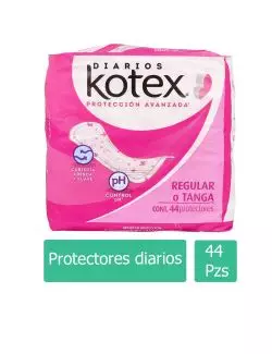 KOTEX PANTIPROTECTORES REGULAR EMPAQUE CON 44 PIEZAS