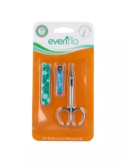 EVENFLO SET DE MANICURE EMPAQUE CON 3 PIEZAS