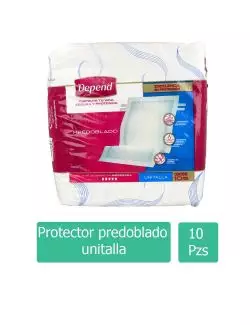 DEPEND PROTECTOR PREDOBLADO EMPAQUE CON 10 PIEZAS