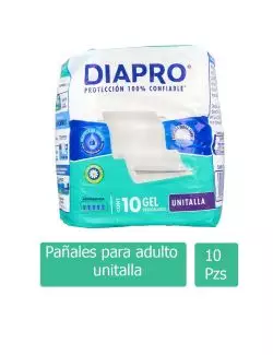 Diapro Gel Pañales Para Adulto Unitalla Empaque Con 10 Pañales