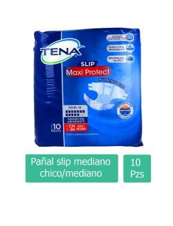 Tena Pañal Slip Mediano Talla 28-44 Empaque Con 10 Pañales