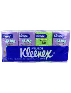 Pañuelos Desechables Kleenex Empaque Con 8 Paquetes Con 15 Pañuelos