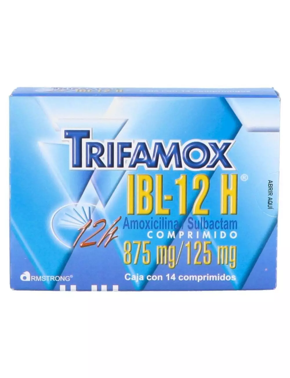 Trifamox IBL - 12 H 875 mg / 125 mg Caja Con 14 Comprimidos - RX2