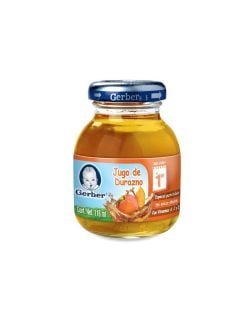 Gerber Jugo 1er Etapa  Frasco Con 118 mL -Sabor Durazno