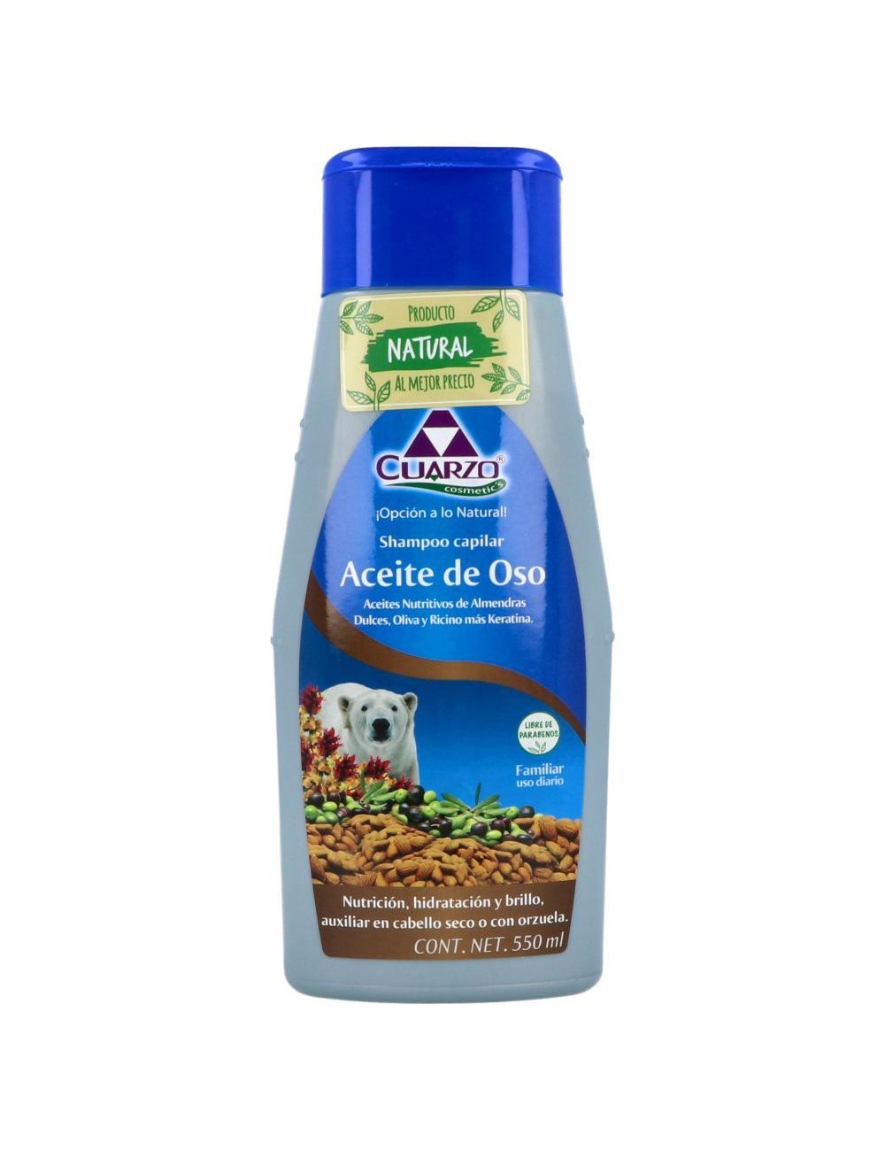 Shampoo Capilar De Aceite De Oso Botella Con 500 mL + 50 mL Gratis