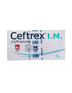 Ceftrex IM 1 g Caja Con 1 Ampolleta de 3.5 mL - 3x2  RX2