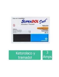 Supradol Duet 10 mg / 25 mg Caja Con 3 Ampolletas Con 1 mL