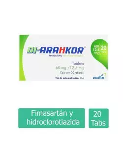 DI-ARAHKOR® 60 mg/12.5 mg - 20 Tabletas | Fimasartán/Hidroclorotiazida | STENDHAL