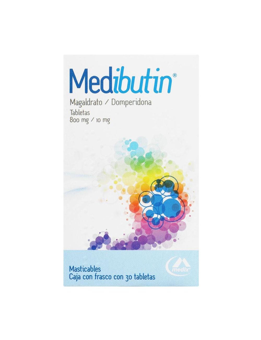 Medibutin 800 mg/10 mg Caja Con Frasco Con 30 Tabletas