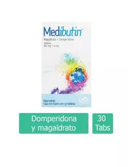 Medibutin 800 mg/10 mg Caja Con Frasco Con 30 Tabletas