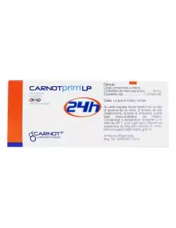 Carnotprim Lp 12H 30 mg Caja Con 10 comprimidos