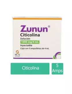 Zunun Solución Inyectable 1000 mg Caja Con 5 Ampolletas 4 mL