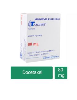 Taxotere solucion 80 mg Inyectable Caja Con 1 Frasco Ámpula - RX3