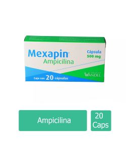 Ampicilina 500 mg. Caja Con 20 Cápsulas -RX2