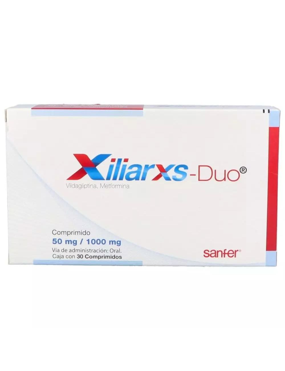 Xiliarxs-Duo 50 Mg/ 1000 Mg Caja Con 30 Comprimidos