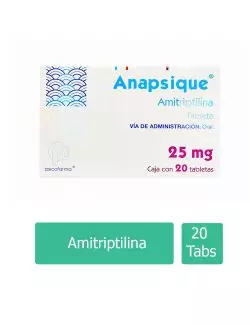 Anapsique 25 mg Caja Con 20 Tabletas - RX1