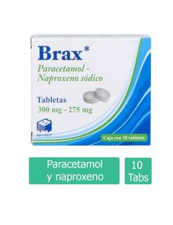 Brax 300 mg/ 275 mg Con 10 Tabletas