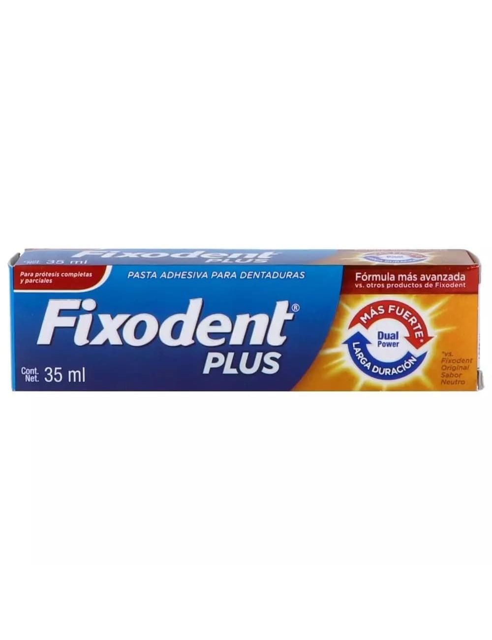 Adhesivo Dental Fixodent Plus Tubo Con 35 mL