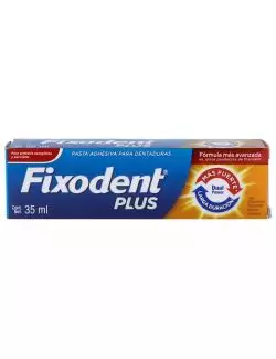 Adhesivo Dental Fixodent Plus Tubo Con 35 mL