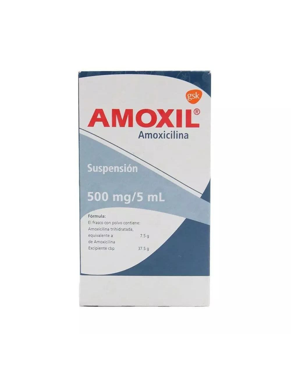 Amoxil Pediátrico 500 mg / 5 mL Caja Con Frasco Con Polvo Para 75 mL - RX2