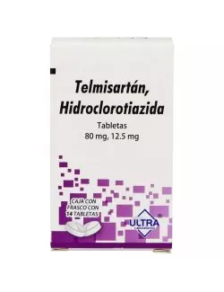 Telmisartan Hidroclorotiazida 80 12.5mg 14 tabletas