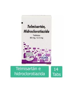 Telmisartan Hidroclorotiazida 80 12.5mg 14 tabletas