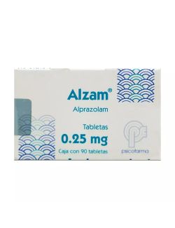 Alzam 0.25 mg. Caja con 90 Tabletas - RX1