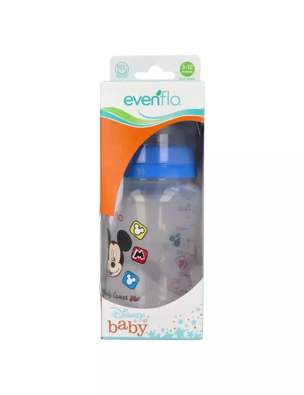 Biberon Evenflo Disney Cuello Ancho 9oz.