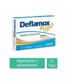 Deflamox Plus 275 mg/300 mg 12 Tabletas