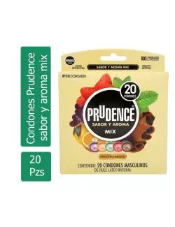 Condones Prudence Caja Con 20 Piezas Mixto