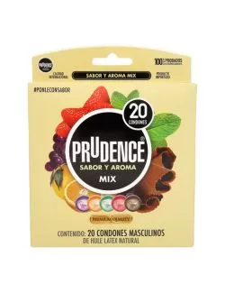 Condones Prudence Caja Con 20 Piezas Mixto