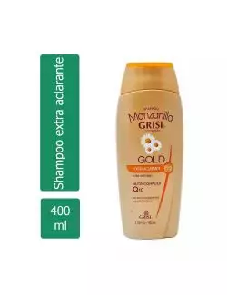 Shampoo Grisi Manzanilla Gold Q10 Extra Aclarante Frasco Con 400 mL