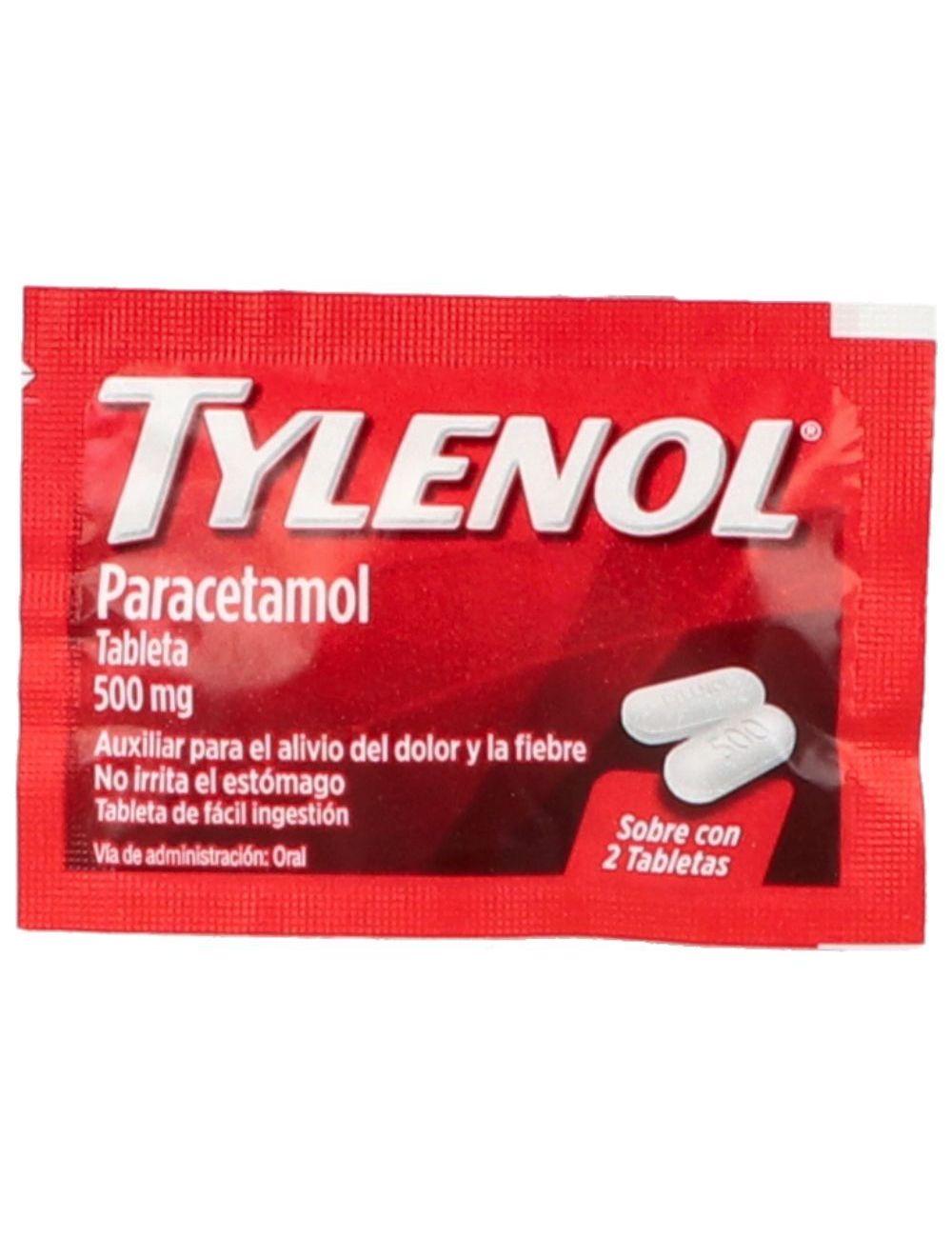 Tylenol 500 mg Sobre 2 Tabletas