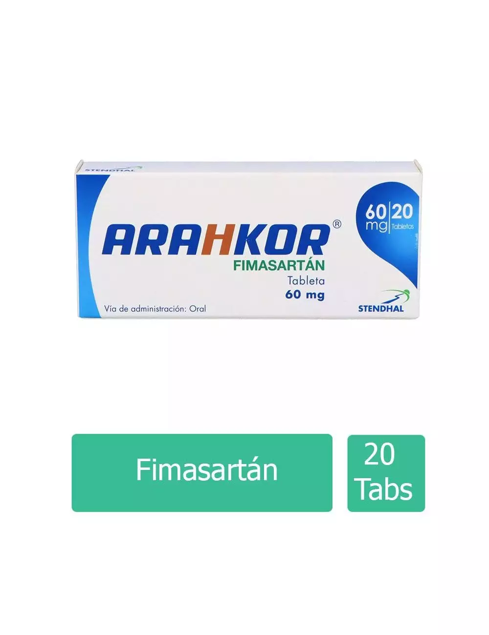 ARAHKOR® 60 mg - 20 Tabletas | Fimasartán | STENDHAL