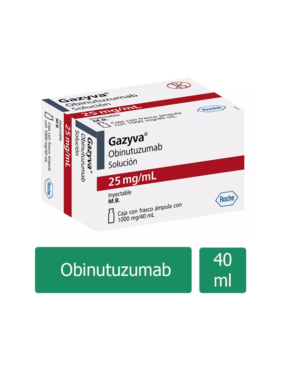Gazyva® 25 mg/ml (Obinutuzumab) - 1 Frasco Ámpula - Roche - RX3