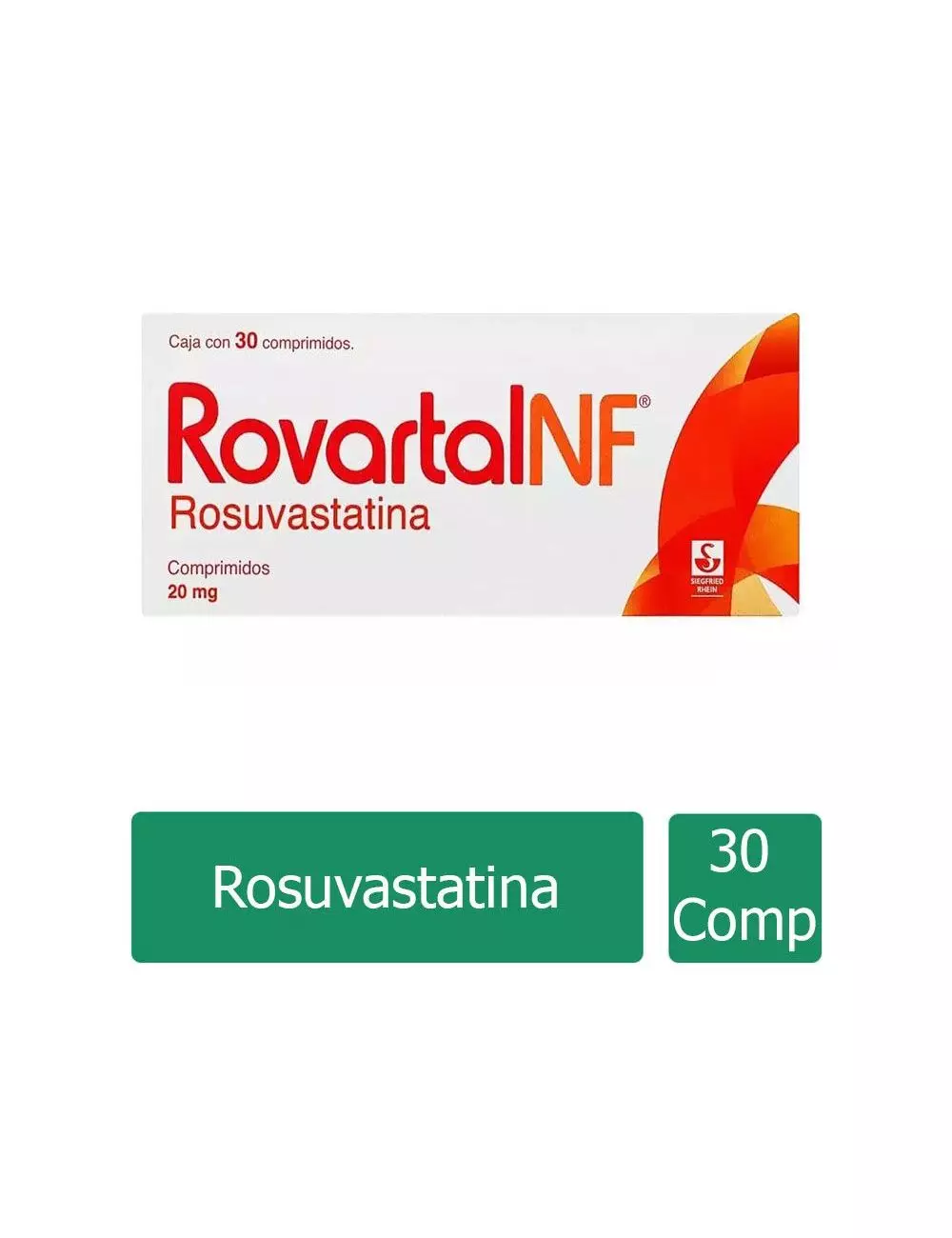 RovartalNF® 20 mg - 30 Comprimidos | Rosuvastatina | Siegfried Rhein