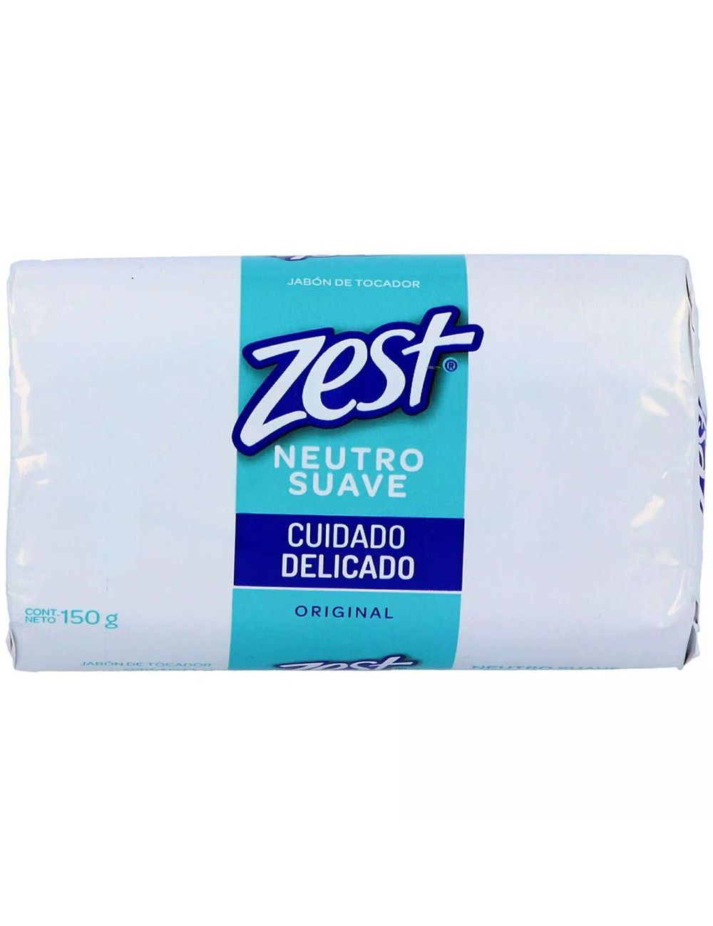 Jabón De Tocador Zest Neutro Suave Empaque Con Barra Con 150 g