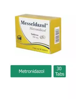 Metronidazol 500 mg. 30 Tabletas