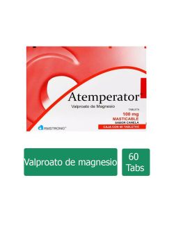 Atemperator 100 mg Caja Con 60 Tabletas Masticables