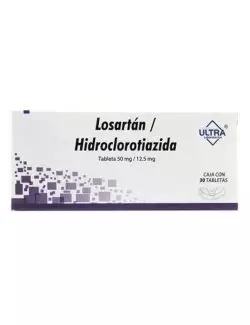 Losartán / Hidroclorotiazida 50 mg / 12.5 mg Caja Con 30 Tabletas