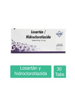 Losartán / Hidroclorotiazida 50 mg / 12.5 mg Caja Con 30 Tabletas