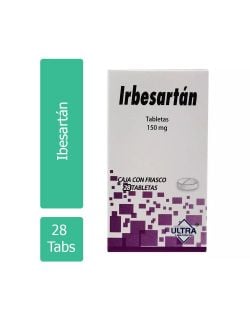 Irbesartan 150 mg. 28 Tabletas